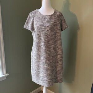 Calvin Klein Multicolored Tweed Sheath Midi Dress Size 14